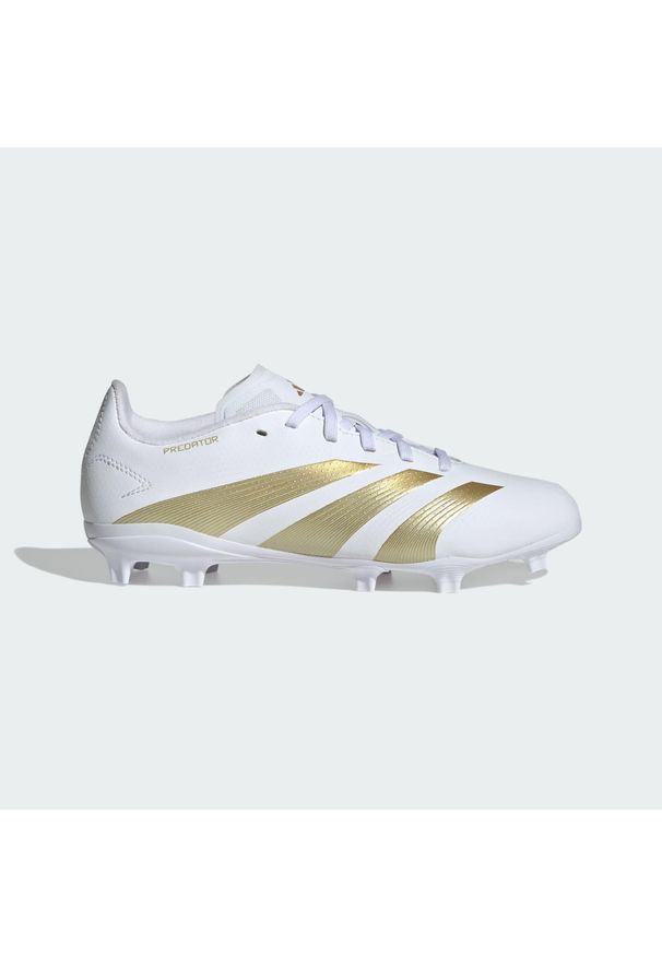 Adidas - Buty Predator League FG Kids. Kolor: żółty, wielokolorowy, beżowy, biały. Materiał: materiał