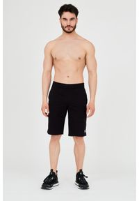 EA7 Emporio Armani - EA7 Czarne shorty męskie z białym logo, Rozmiar S. Kolor: czarny. Materiał: bawełna. Długość: krótkie #6