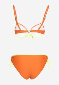 Born2be - Pomarańczowe Bikini z Usztywnianymi Miseczkami i Ozdobnym Wiązaniem Aneviana. Kolor: pomarańczowy