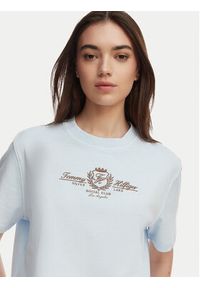 TOMMY HILFIGER - Tommy Hilfiger T-Shirt Crest WW0WW48713 Niebieski jasny Relaxed Fit. Kolor: niebieski. Materiał: bawełna #4
