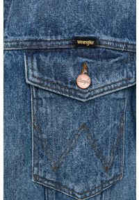 Wrangler Kurtka jeansowa męska przejściowa. Okazja: na co dzień. Kolor: niebieski. Materiał: jeans. Styl: casual, klasyczny #5