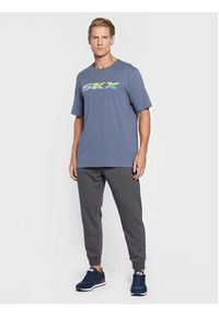 skechers - Skechers T-Shirt Phantom MTS340 Niebieski Regular Fit. Kolor: niebieski. Materiał: bawełna #4