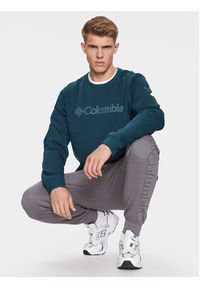 columbia - Columbia Bluza M Logo Fleece Crew Niebieski Regular Fit. Kolor: niebieski. Materiał: bawełna #4