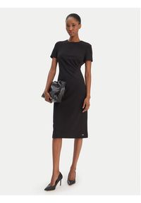 Calvin Klein Sukienka koktajlowa LV044E048G Czarny Slim Fit. Kolor: czarny. Materiał: syntetyk. Styl: wizytowy #2