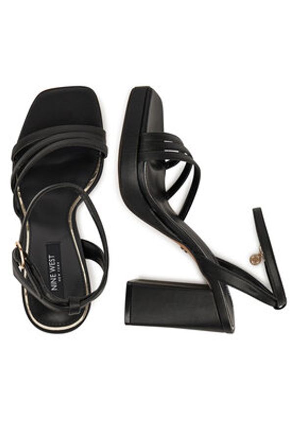 Nine West Sandały TS6197-01 Czarny. Kolor: czarny. Materiał: syntetyk, materiał