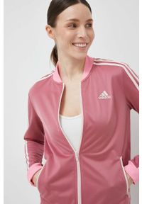 Adidas - adidas dres damski kolor różowy. Kolor: różowy. Materiał: dresówka #7
