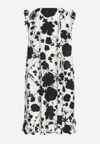 Born2be - Czarna Pudełkowa Sukienka Bez Rękawów z Dodatkiem Lnu Zdobiona Cyrkoniami Vedellin. Okazja: na co dzień. Kolor: czarny. Materiał: len. Długość rękawa: bez rękawów. Wzór: aplikacja. Styl: elegancki, casual, wizytowy #6