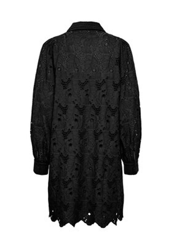 YAS Sukienka koszulowa 26030764 Czarny Regular Fit. Kolor: czarny. Materiał: bawełna. Typ sukienki: koszulowe