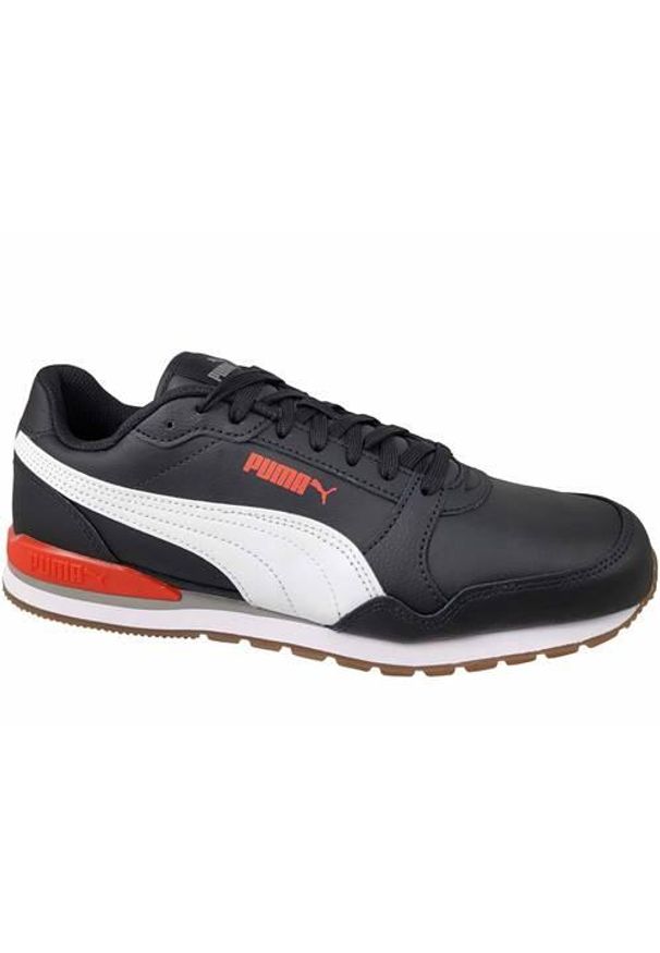 Buty do chodzenia męskie Puma St Runner V3. Zapięcie: sznurówki. Kolor: czarny. Materiał: guma, skóra, syntetyk, materiał, tkanina. Szerokość cholewki: normalna. Sport: turystyka piesza
