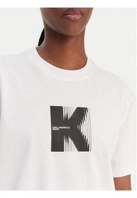 Karl Lagerfeld Jeans T-Shirt B1W17055 Biały Relaxed Fit. Kolor: biały. Materiał: bawełna #3