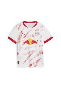 Puma - Młodzieżowa koszulka domowa RB Leipzig 24/25 PUMA White For All Time Red. Kolor: czerwony, biały, wielokolorowy. Sport: piłka nożna