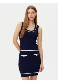 Marciano Guess Bluzka 5RGR03 5640Z Granatowy Regular Fit. Kolor: niebieski. Materiał: wiskoza