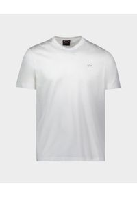 PAUL & SHARK - Biały bawełniany T-shirt z logo. Kolor: biały. Materiał: bawełna. Wzór: nadruk. Styl: klasyczny, sportowy #3