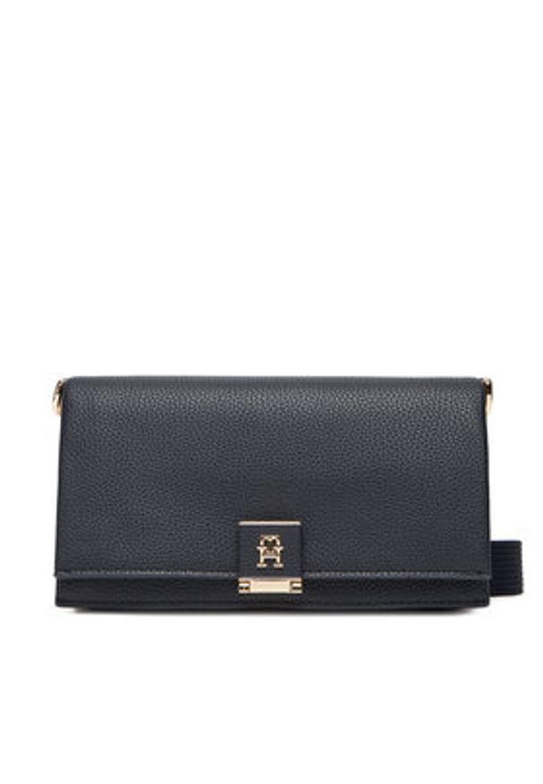 TOMMY HILFIGER - Tommy Hilfiger Torebka Th Her Mini Crossover Corp AW0AW17678 Granatowy. Kolor: niebieski. Materiał: skórzane