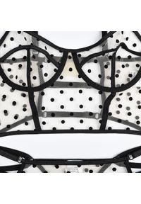 Intica - Komplet bielizny z usztywnianym biustonoszem i figami w kropki Ailish. Kolor: beżowy. Materiał: materiał. Wzór: kropki #6