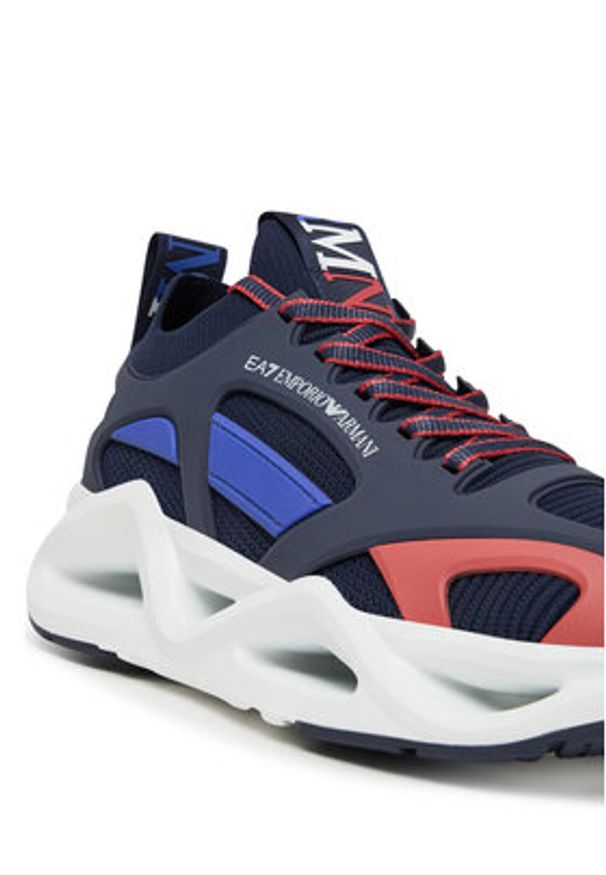 EA7 Emporio Armani Sneakersy 7X000383 AF19525 MZ277 Granatowy. Kolor: niebieski. Materiał: materiał