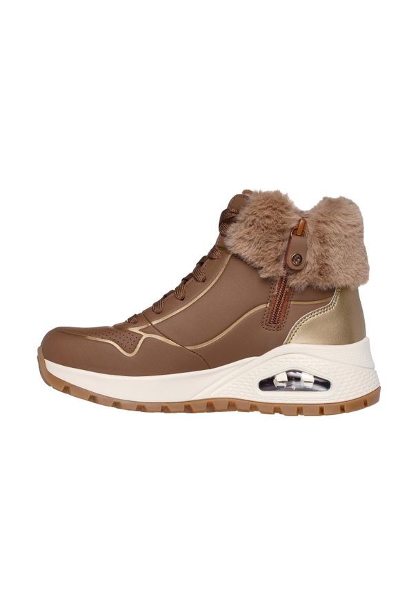skechers - Buty damskie SKECHERS Uno Rugged Fall Shimmer taupe/metallic. Kolor: brązowy. Model: Skechers Sport. Sport: turystyka piesza