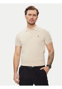 Polo Ralph Lauren Polo 710660897042 Beżowy Regular Fit. Typ kołnierza: polo. Kolor: beżowy. Materiał: bawełna #1