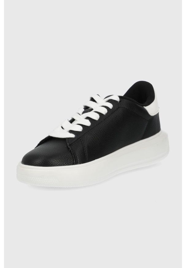 ACBC buty kolor czarny. Nosek buta: okrągły. Zapięcie: sznurówki. Kolor: czarny. Materiał: materiał. Obcas: na platformie