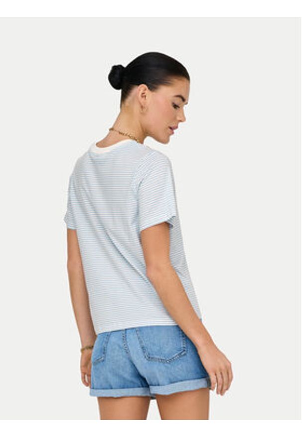 JDY T-Shirt Pisa 15298612 Błękitny Regular Fit. Kolor: niebieski. Materiał: bawełna