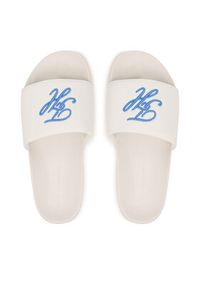 TOMMY HILFIGER - Tommy Hilfiger Klapki Logo Embroidery Canvas Pool Slides FM0FM05858 Biały. Kolor: biały. Materiał: materiał #3