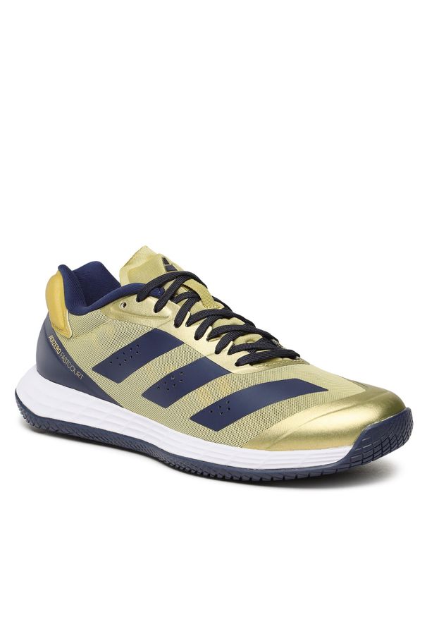 Adidas - Buty adidas Adizero Fastcourt M HP4309 Goldmt/Tenabl/Ftwwht. Kolor: złoty. Materiał: materiał