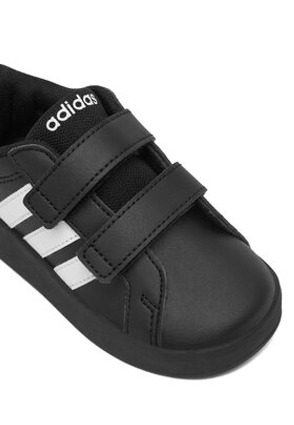 Adidas - adidas Sneakersy Grand Court 3.0 KJ4371 Czarny. Kolor: czarny. Materiał: skóra
