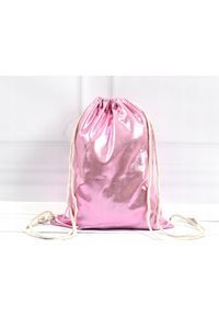 4f PL2JR PLECAK WOREK BŁYSZCZĄCY MIEJSKI SZKOLNY JASNY RÓŻ. Kolor: różowy #1