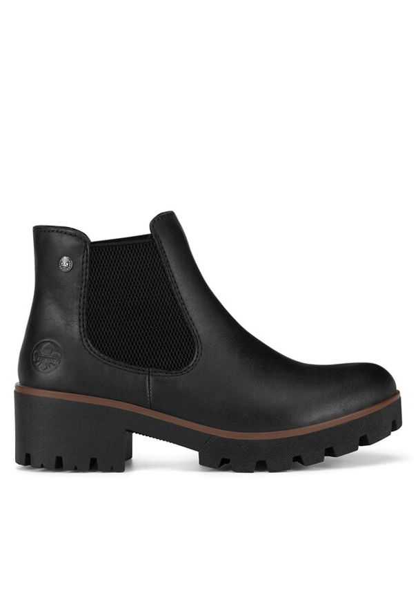 Rieker Botki 79265-02 Czarny. Kolor: czarny. Materiał: skóra