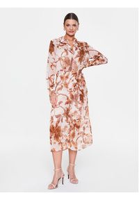 Guess Sukienka koszulowa W3RK18 WDW52 Beżowy Regular Fit. Kolor: beżowy. Materiał: syntetyk. Typ sukienki: koszulowe #5