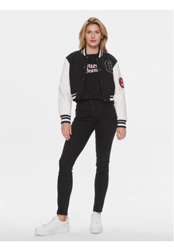 Guess Kurtka bomber W4RL56 KCD20 Czarny Relaxed Fit. Kolor: czarny. Materiał: syntetyk