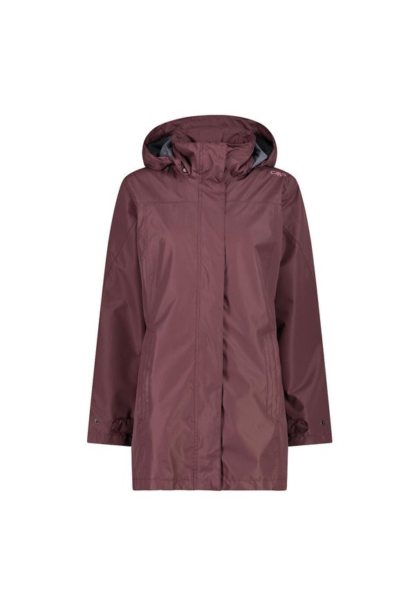 Kurtka przeciwdeszczowa damska z kapturem na napy CMP. Typ kołnierza: kaptur. Kolor: czerwony, fioletowy, wielokolorowy. Sport: turystyka piesza