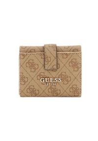 Guess - GUESS Beżowy portfel damski Laurel. Kolor: beżowy. Materiał: skóra ekologiczna