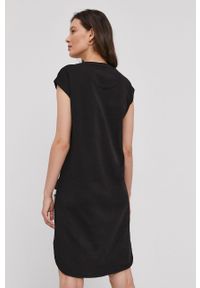 DKNY - Dkny Sukienka P0RD1B2J kolor czarny mini prosta. Okazja: na co dzień. Kolor: czarny. Wzór: nadruk. Typ sukienki: proste. Styl: casual. Długość: mini #4