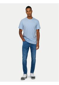 Only & Sons T-Shirt 22025208 Błękitny Regular Fit. Kolor: niebieski. Materiał: bawełna