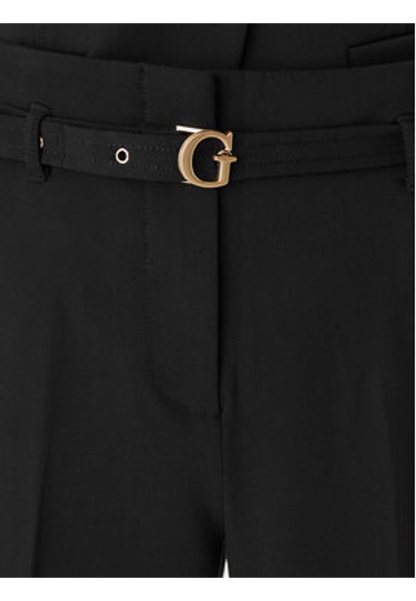 Guess Spodnie materiałowe W6GB17 W1894 Czarny Regular Fit. Kolor: czarny. Materiał: wiskoza