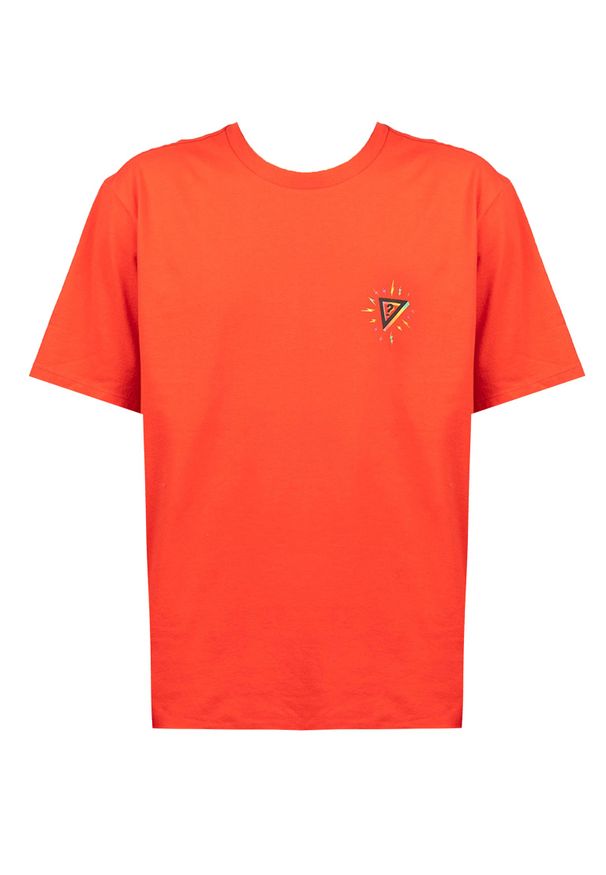 Guess T-Shirt | M0FI0ER9XF0 | Mężczyzna | Czerwony. Okazja: na co dzień. Kolor: czerwony. Materiał: bawełna. Wzór: nadruk. Styl: casual