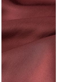 IVY & OAK - Ivy & Oak Sukienka Delia kolor brązowy maxi rozkloszowana. Typ kołnierza: kołnierzyk stójkowy. Kolor: brązowy. Materiał: satyna, materiał, wiskoza, włókno. Wzór: ze splotem. Typ sukienki: rozkloszowane. Długość: maxi #7