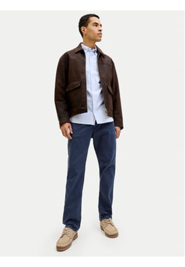 Jack & Jones Spodnie materiałowe Clark Finn 12293328 Granatowy Regular Fit. Kolor: niebieski. Materiał: bawełna