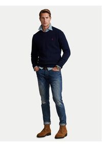 Polo Ralph Lauren Sweter Classic 710810846001 Granatowy Regular Fit. Typ kołnierza: polo. Kolor: niebieski. Materiał: bawełna #3