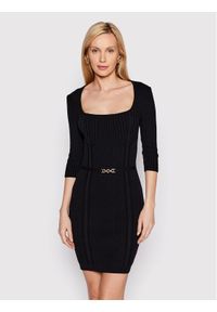 Rinascimento Sukienka dzianinowa CFM0010919003 Czarny Slim Fit. Kolor: czarny. Materiał: wiskoza