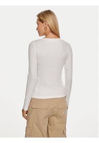 Guess Jeans Bluzka W4YI65 KA0H1 Biały Slim Fit. Kolor: biały. Materiał: bawełna #5