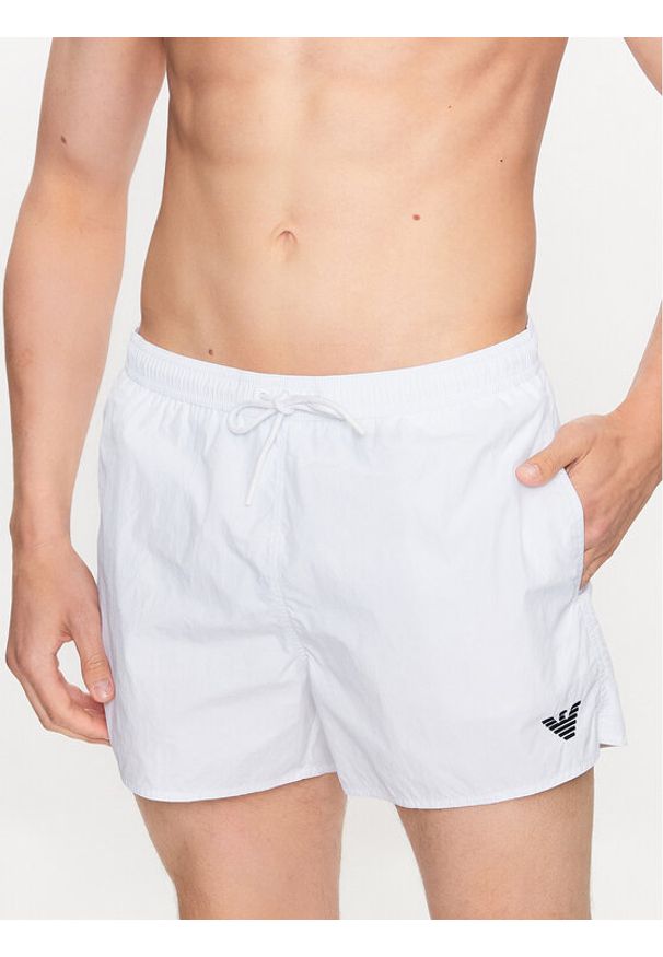 Emporio Armani Underwear Szorty kąpielowe 211756 3R422 00010 Biały Regular Fit. Kolor: biały. Materiał: syntetyk