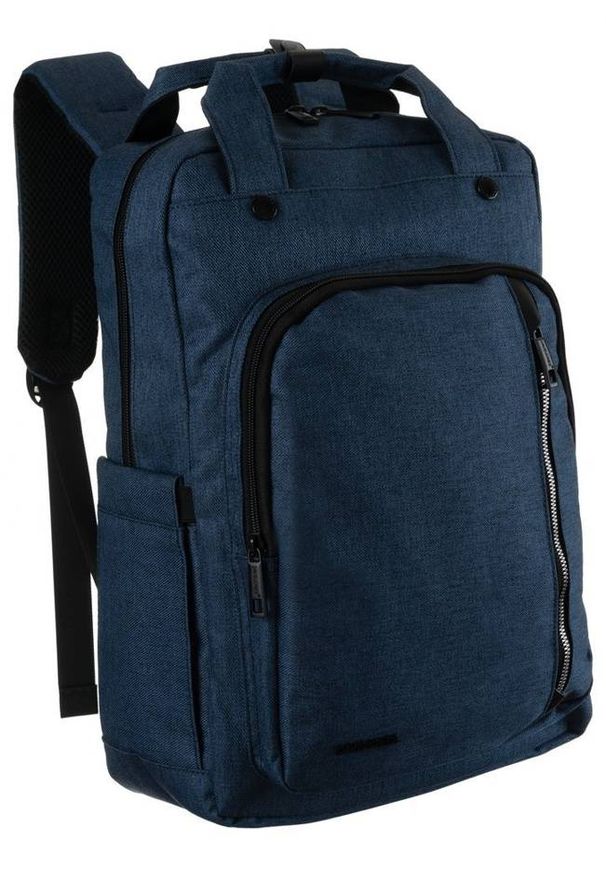 DAVID JONES - Miejski plecak unisex granatowy David Jones PC036 D.BLUE. Kolor: niebieski. Materiał: materiał