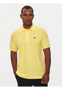 Lacoste Polo L1212 Żółty Regular Fit. Typ kołnierza: polo. Kolor: żółty. Materiał: bawełna #1