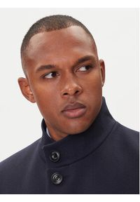 Hugo - HUGO Płaszcz wełniany Mintrax2541 50546551 Granatowy Regular Fit. Kolor: niebieski. Materiał: wełna #4