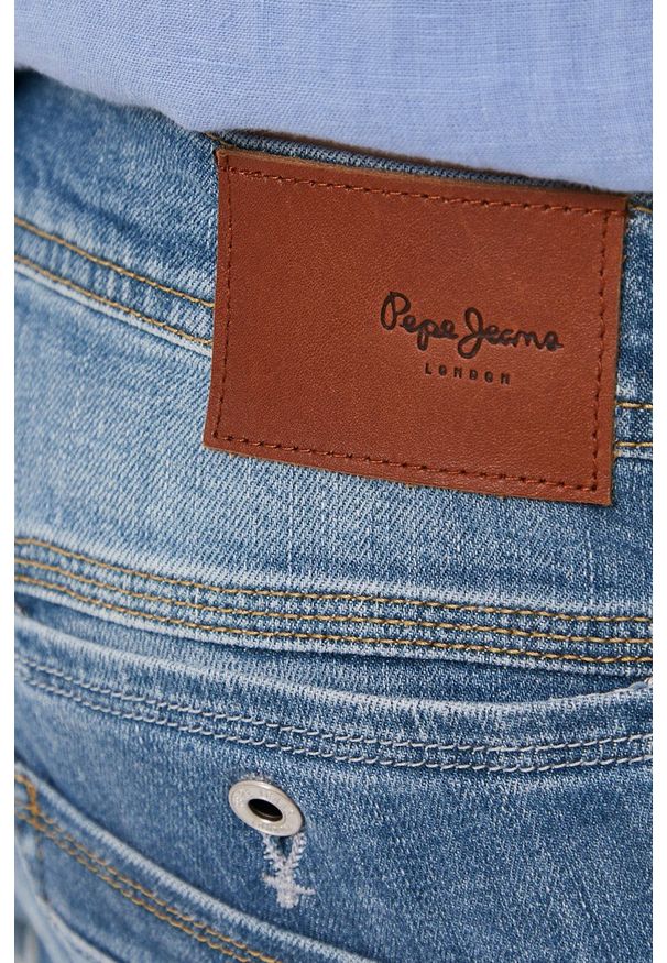 Pepe Jeans - Szorty jeansowe SPIKE. Okazja: na co dzień. Kolor: niebieski. Materiał: denim. Styl: casual