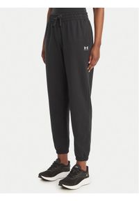 Under Armour Spodnie dresowe Sport Terry 6011020 Czarny Regular Fit. Kolor: czarny. Materiał: bawełna #1