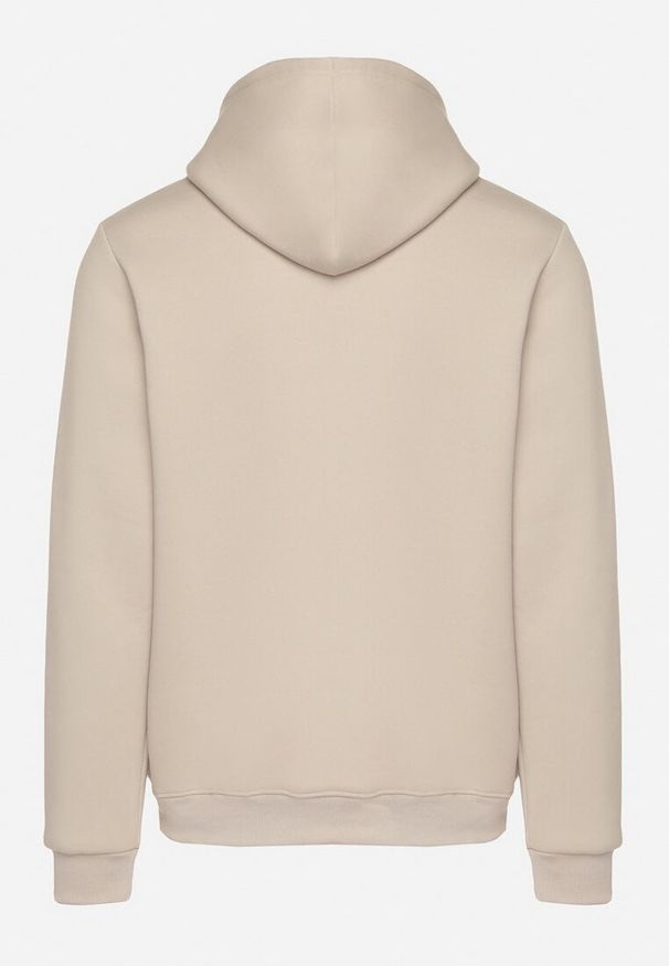Born2be - Beżowa Bluza z Kapturem i Kangurkową Kieszenią Envila. Okazja: na co dzień. Typ kołnierza: kaptur. Kolor: beżowy. Materiał: jeans. Styl: casual, elegancki
