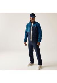 Regatta - Polar męski hybrydowy rozsuwany Frankie Borg. Kolor: niebieski. Materiał: polar. Sport: turystyka piesza #1